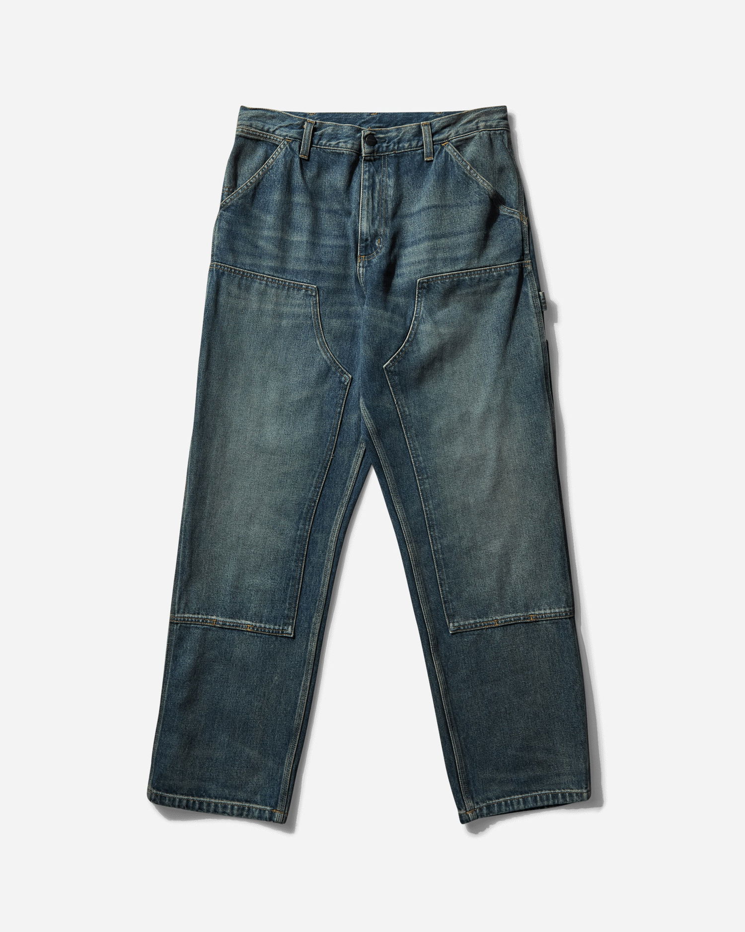 Дънки Carhartt WIP Double Knee Worn Used Wash Pants Синьо | I032699 014Q32, 1