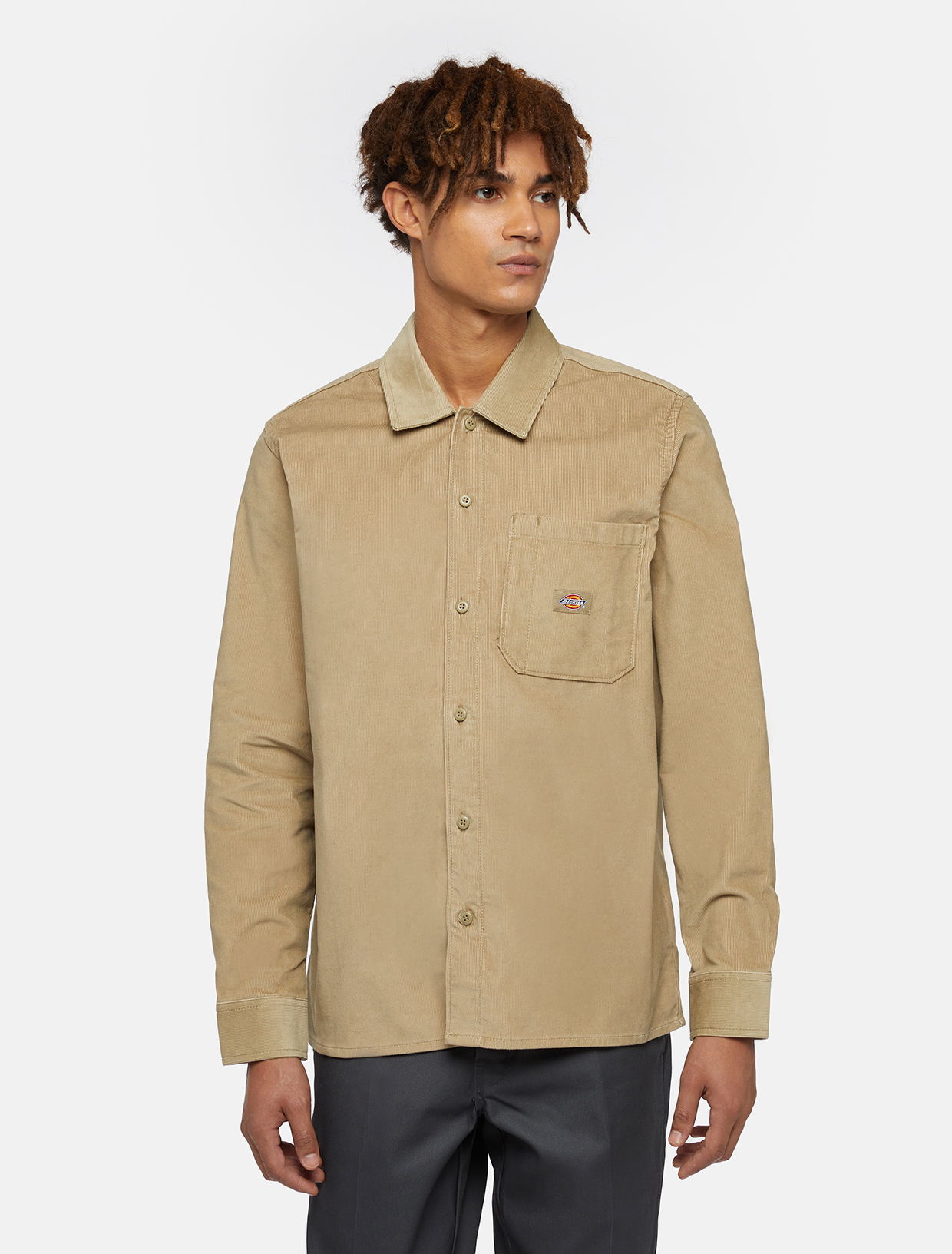 Риза Dickies Corduroy Shirt Man Khaki Зелено | 0A8652, 0
