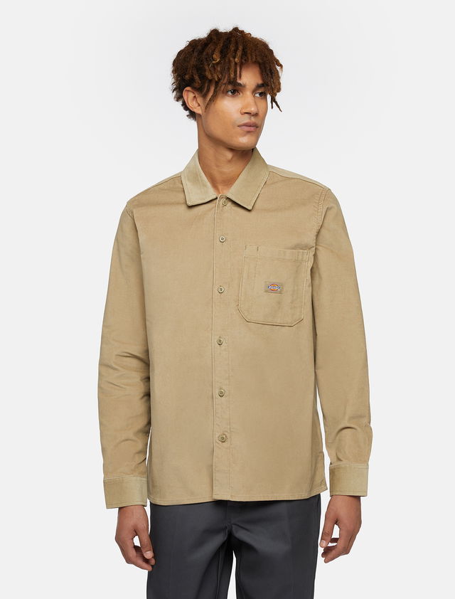 Corduroy Shirt Man Khaki