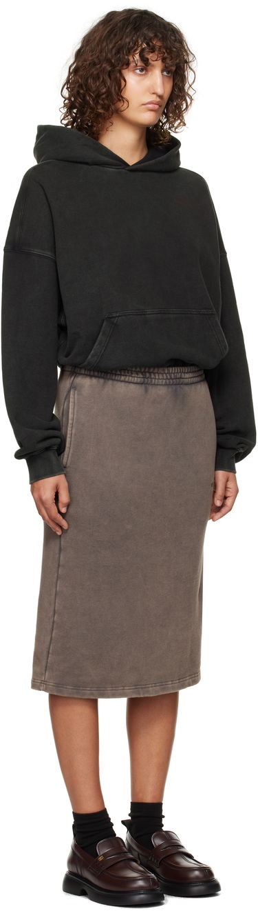 Пола We11done We11Done Layered Hoodie Dress Кафяво | WD-TO3-24-851-W-BK, 1