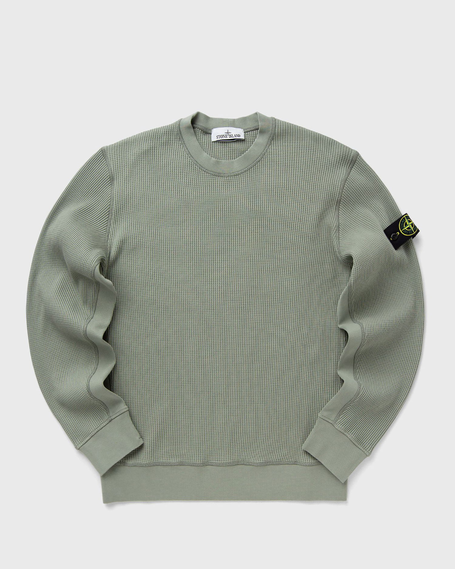 Суитчър Stone Island Stone Island Waffle Fleece Crewneck Sweatshirt Зелено | K1S156100008S0044.V0055, 0