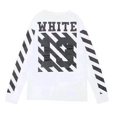 Тениска Off-White Long Sleeve T-Shirt with Back Print Бяло | AU2001-03-00