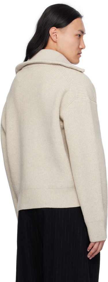 Пуловер Studio Nicholson Studio Nicholson Sandos Knit Zip-Up Jacket Бежово | SANDOS SNM - 1291, 2