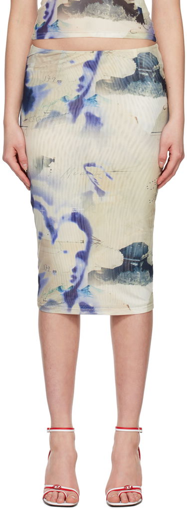 Пола Miaou Miaou Verona Printed Midi Skirt Бежово | 4027PM2COR, 0