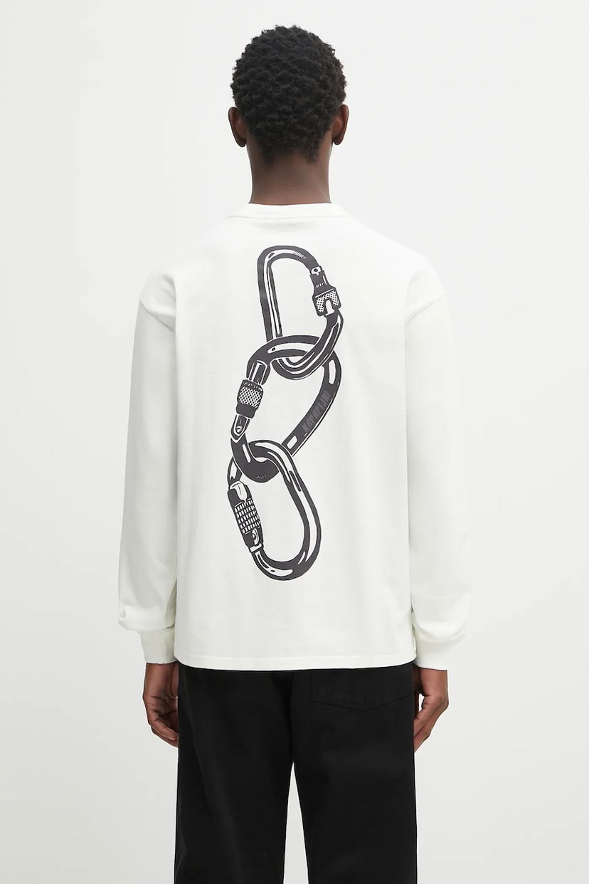 Тениска Napapijri Napapijri S-Coldirai Long Sleeve Graphic T-Shirt Бяло | NP0A88YC2061