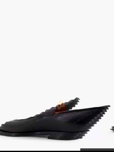 Кецове и обувки Loro Piana Black Leather Loafers Черно | FAP54288000, 2