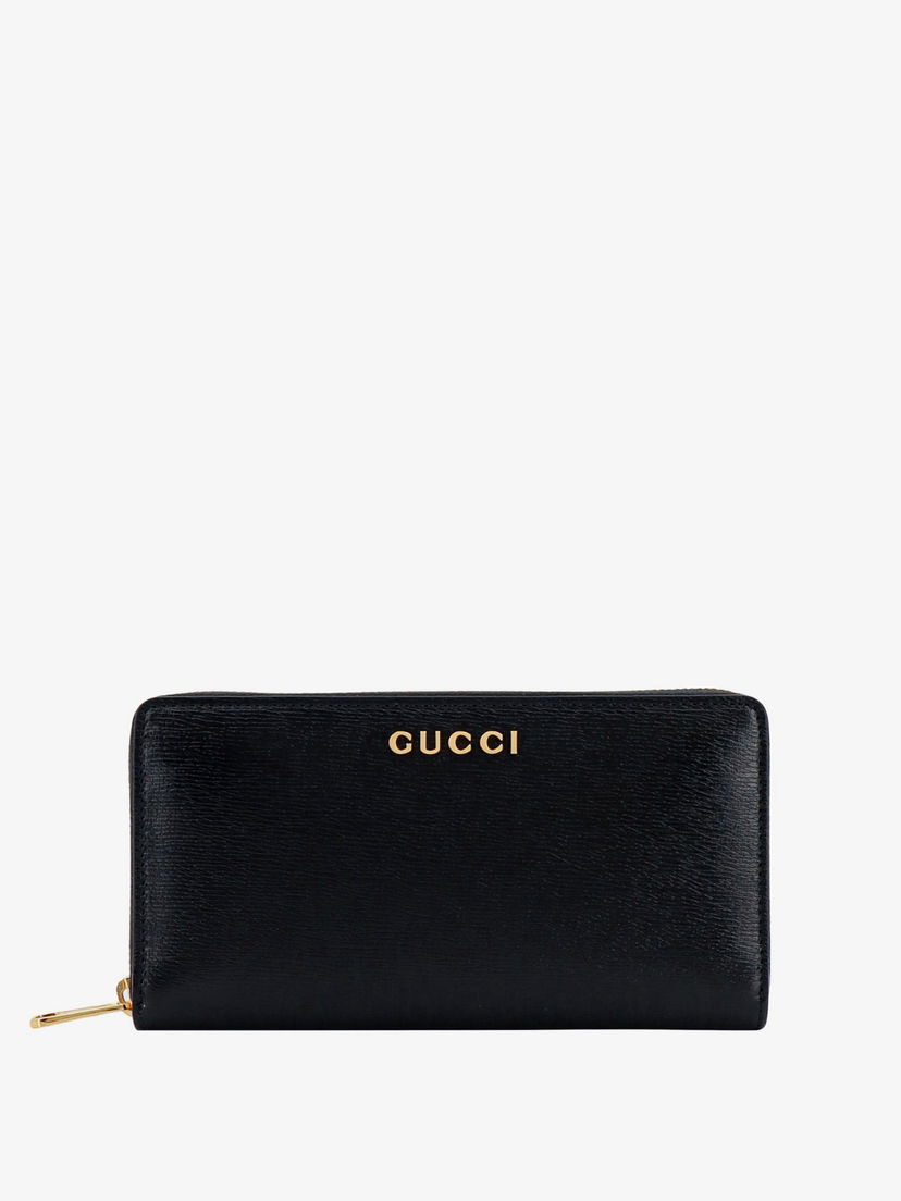 Портфейл Gucci Black Leather Zip Around Wallet Черно | 7726420OP0N1000