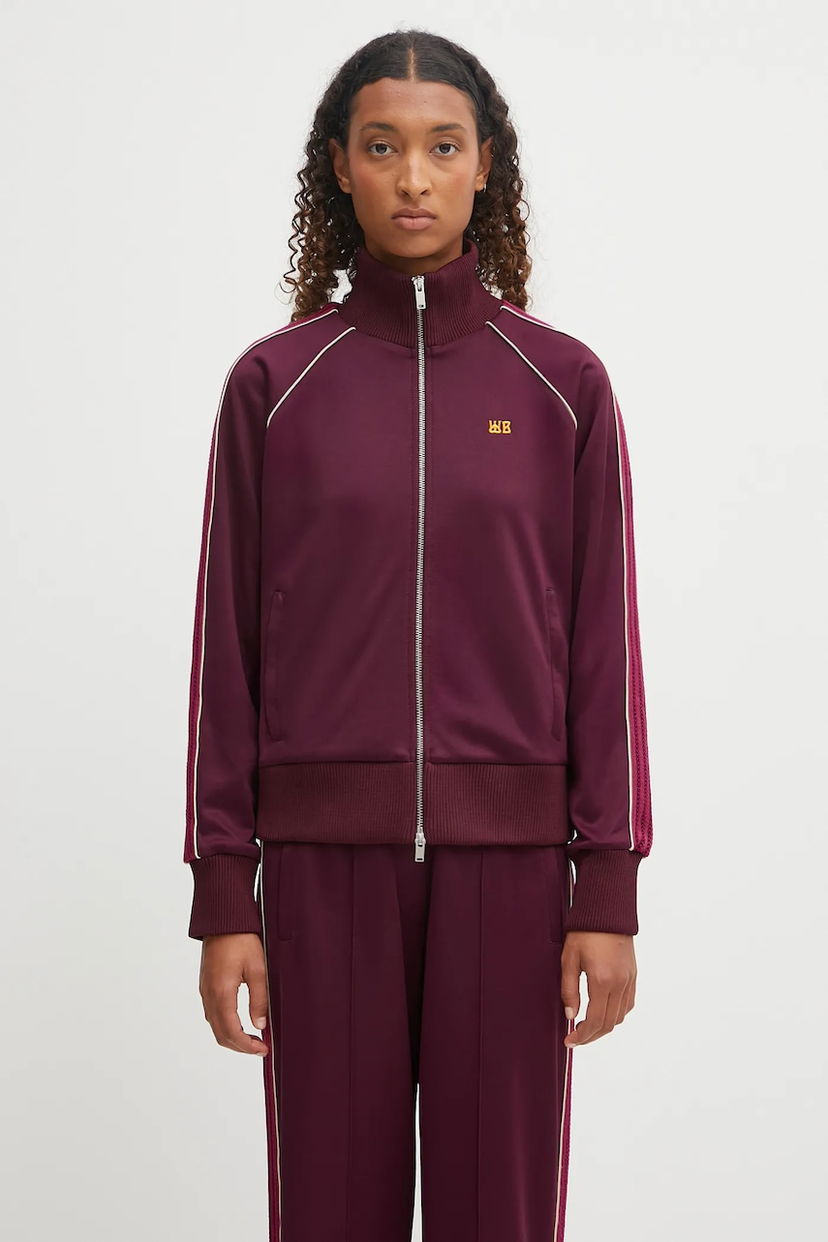Суитчър Wales Bonner Wales Bonner Mantra Track Top Бургунди | WA25JE01.JE10.350
