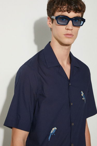 Риза Paul Smith Paul Smith Bird Embroidered Regular Fit Shirt Тъмно синьо | M1R.905UE.N01592, 4