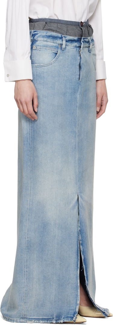 Пола Maison Margiela Maison Margiela Blue 'Anonymity Of The Lining' Denim Maxi Skirt Синьо | S51MI0006 S30383, 1