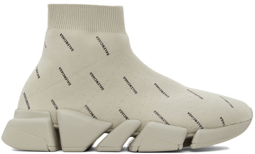 Кецове и обувки Balenciaga Speed 2.0 Sneakers "Beige" Бежово | 617239-W2DBO-9910, 0
