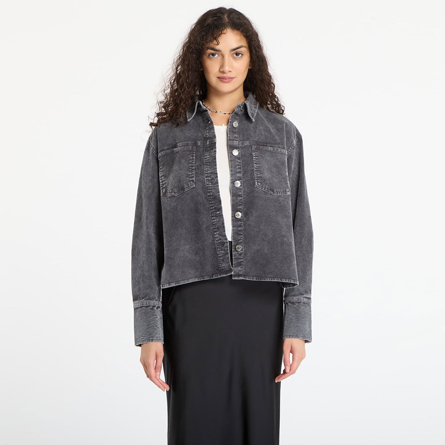 Яке Samsoe Samsoe Sasofie Patch Pocket Corduroy Shirt Jacket Сиво | F25300122_190201TPX, 0