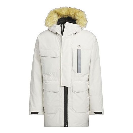 Парка adidas Originals Down Parka With Faux Fur Hood Бяло | IS0365
