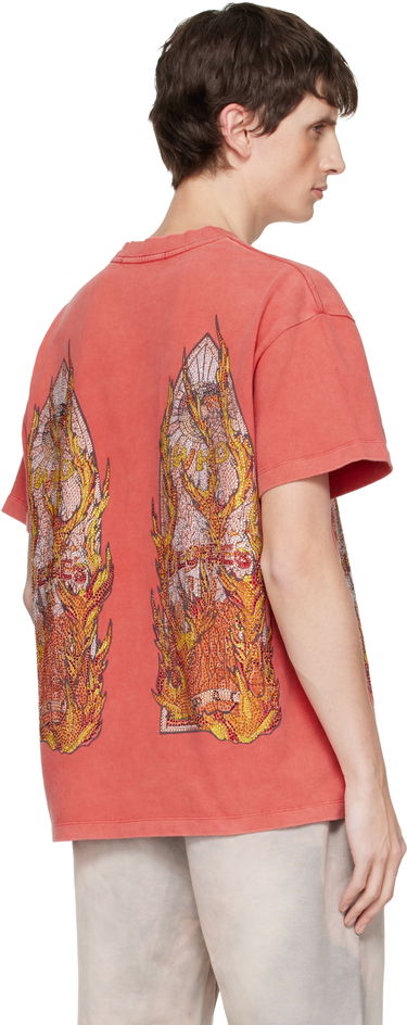 Тениска Who Decides War Rhinestone Flame Glass T-shirt Червено | 1110520003FW25, 2