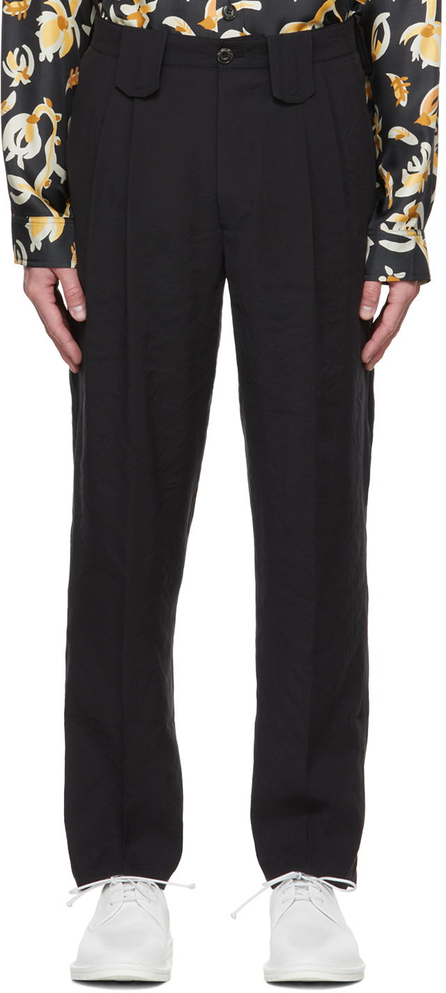 Панталони Nanushka Black Relaxed Fit Dress Pants Черно | NM22PFPA00999, 0