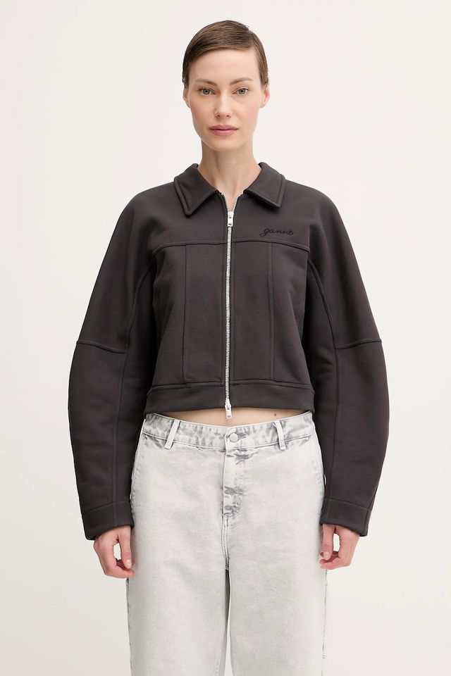 GANNI Heavy Terry Jersey Bomber Jacket