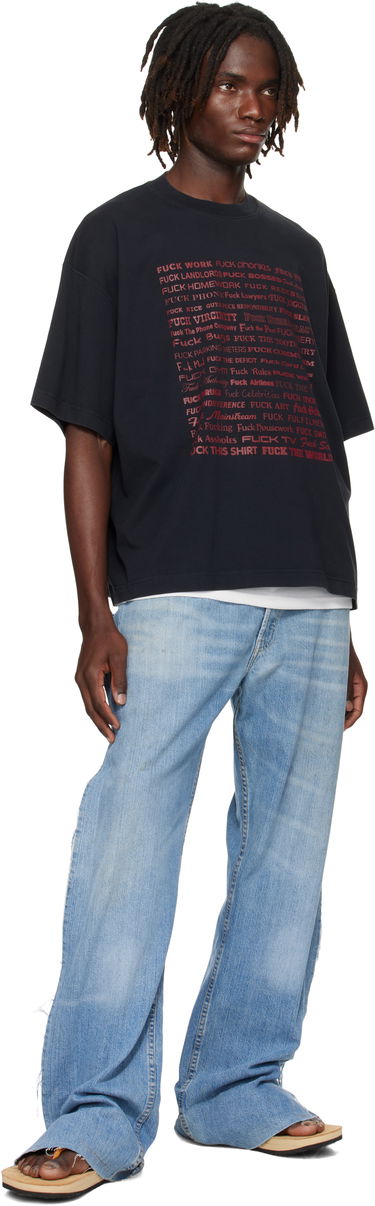 Тениска VETEMENTS Vetements 'Fuck' Regular Fit T-Shirt Черно | UH76TR660B, 3