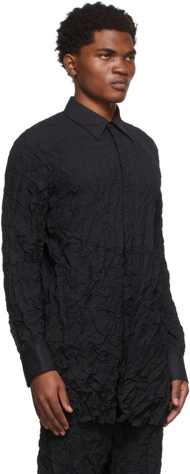 Риза Dion Lee Crinkle Button-Up Shirt Черно | C5017S22, 1