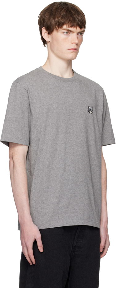 Тениска MAISON KITSUNÉ Maison Kitsuné Fox Head Patch Comfort T-Shirt Сиво | PM00108KJ7025, 1