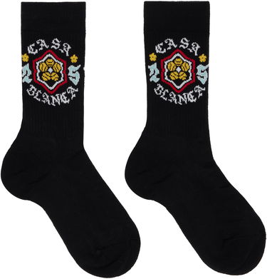 Чорапи Casablanca Emblem Socks Черно | A-AW25-ACC-010-05, 0