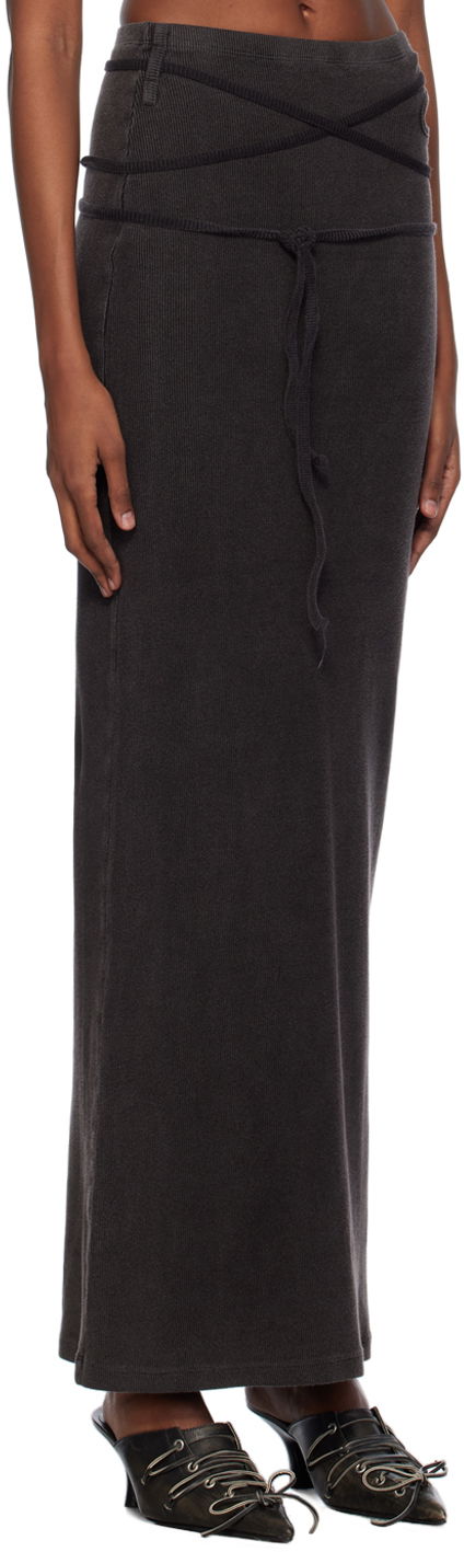 Пола Ottolinger Ottolinger Rib Knit Maxi Skirt Черно | 408001, 1