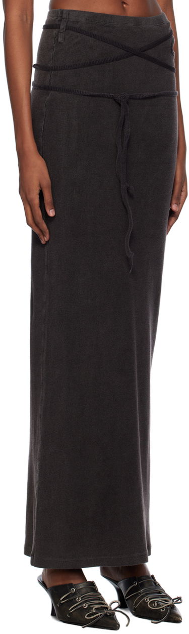 Пола Ottolinger Ottolinger Rib Knit Maxi Skirt Черно | 408001, 1