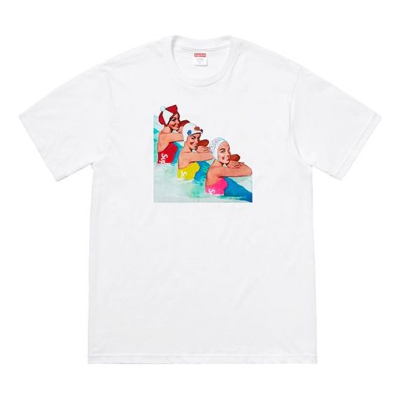 Тениска Supreme Swimmers Print T-Shirt Бяло | SUP-SS18-497, 0