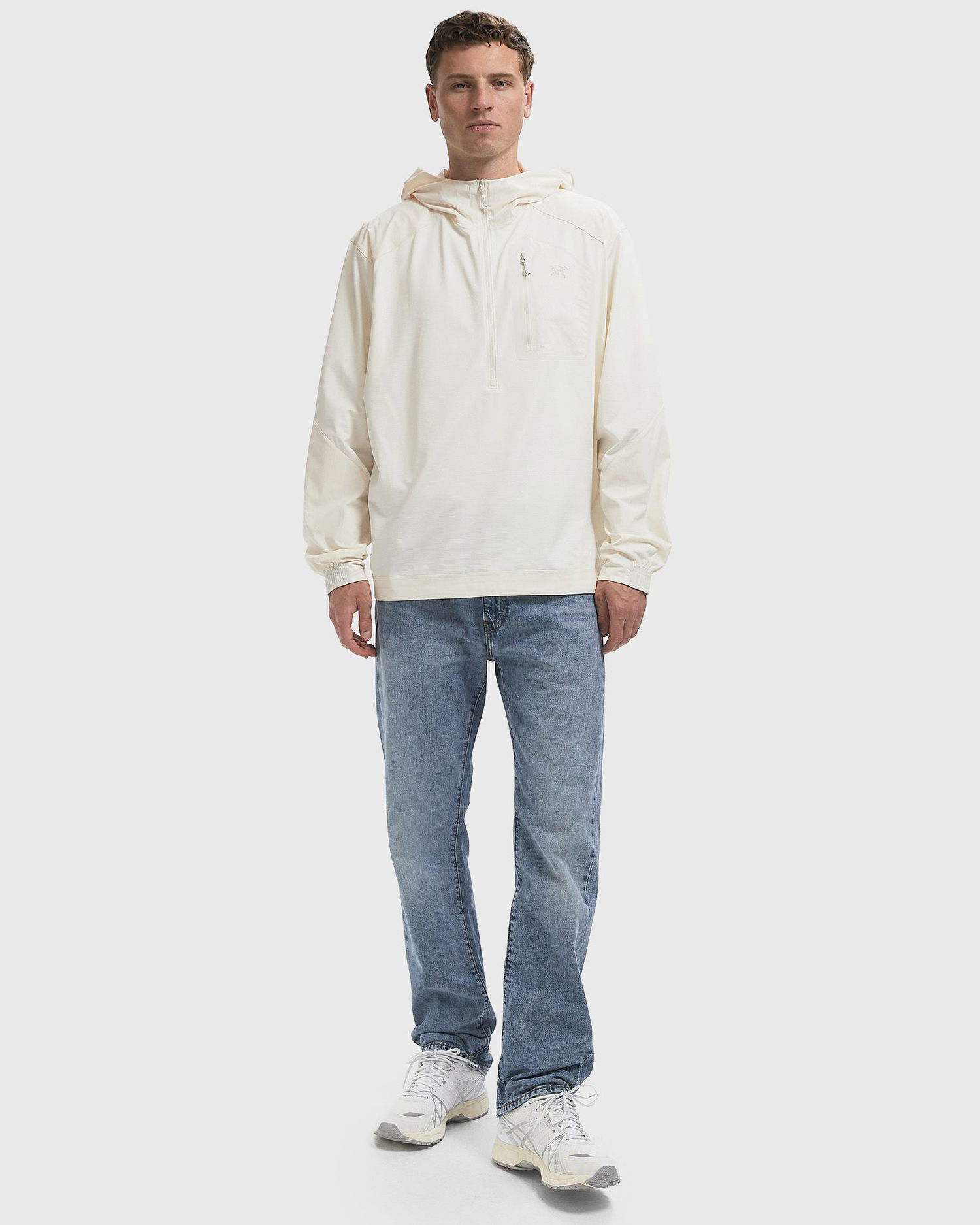 Ветровка Arcteryx Konseal SL Pullover Hoody Бяло | X000009807-ARCTIC-SILK, 1