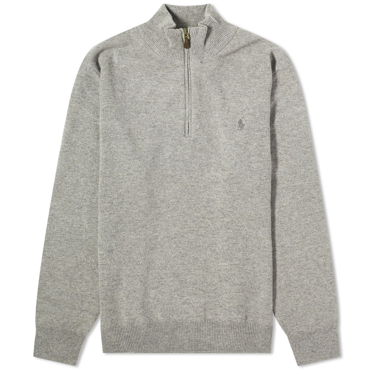 Пуловер Polo by Ralph Lauren Lambswool Half Zip Crewneck Сиво | 710876756009, 0