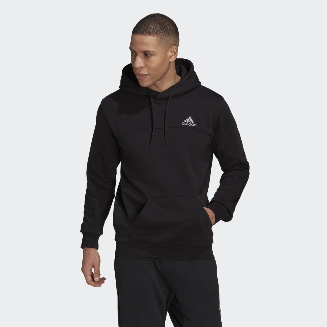 Суитчър adidas Originals Mikina Stadium Fleece Badge of Sport Черно | HL1599, 0