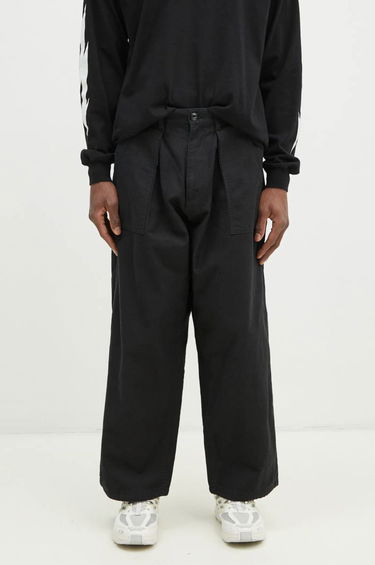 Карго панталони Neighborhood NEIGHBORHOOD Cotton Pleated Trousers Черно | 242AQNH.PTM02, 0