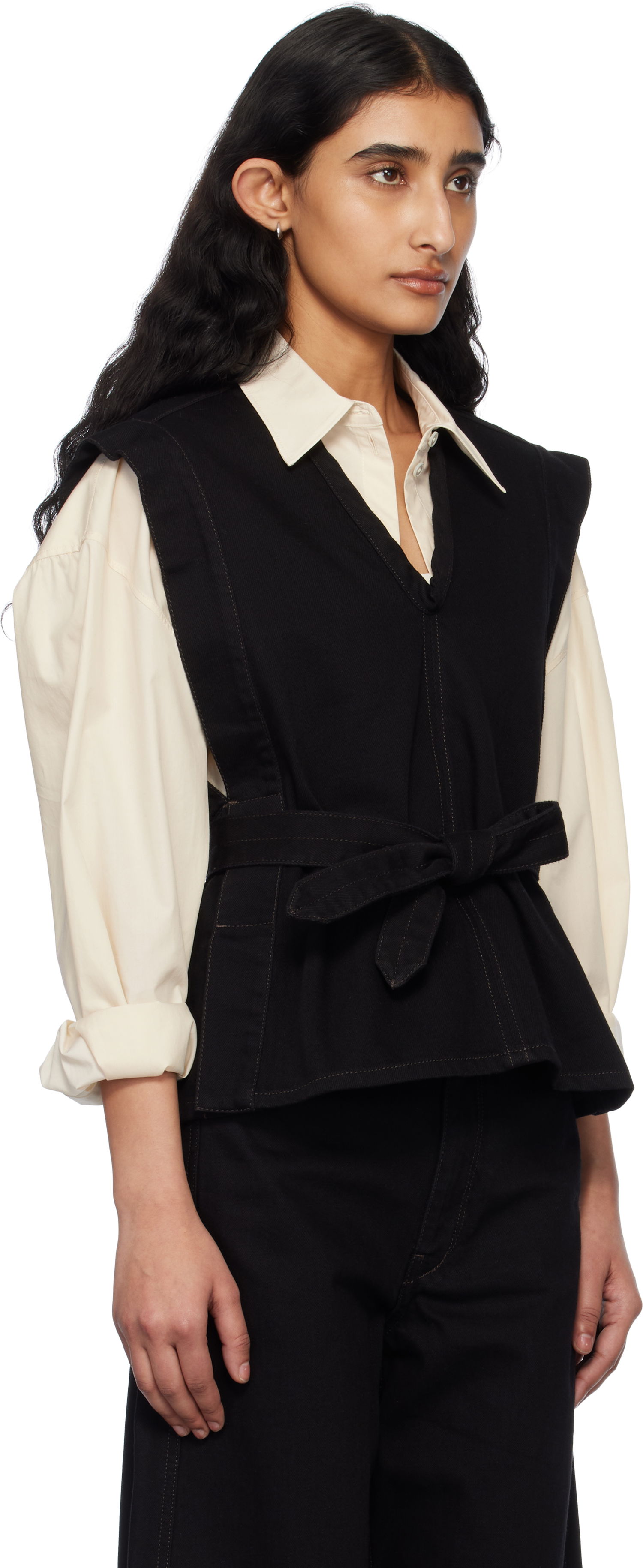 Жилетка LEMAIRE Lemaire Chasuble Denim Vest Черно | TO1227 LD1004, 1