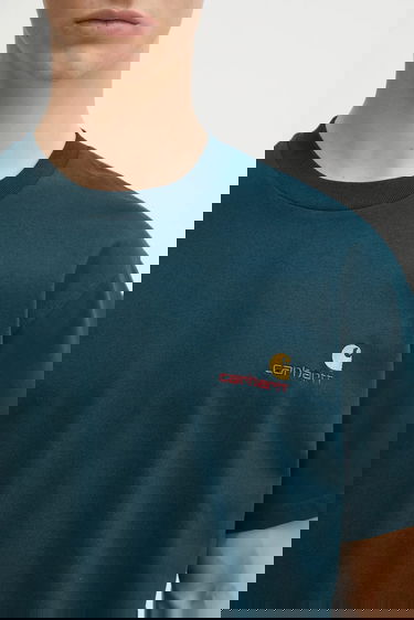 Тениска Carhartt WIP Short Sleeve American Script T-Shirt Зелено | I029956.0AUXX, 3