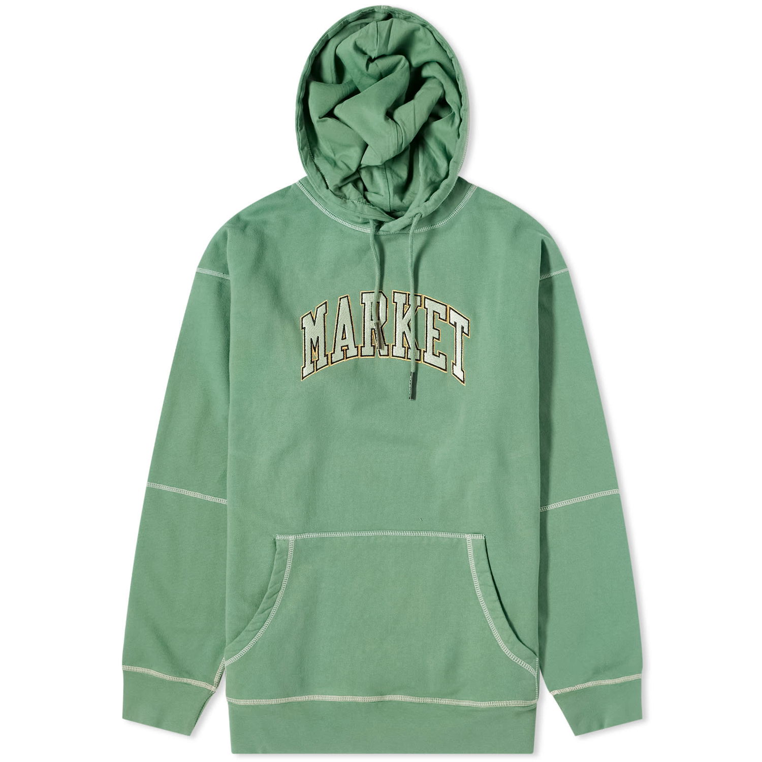 Суитчър MARKET Triple Stitch Pullover Hoodie Зелено | 397000507-GRN, 0