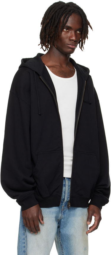 Суитчър VETEMENTS Vetements Oversized Zip-Up Hoodie Черно | UH76ZU100B, 4