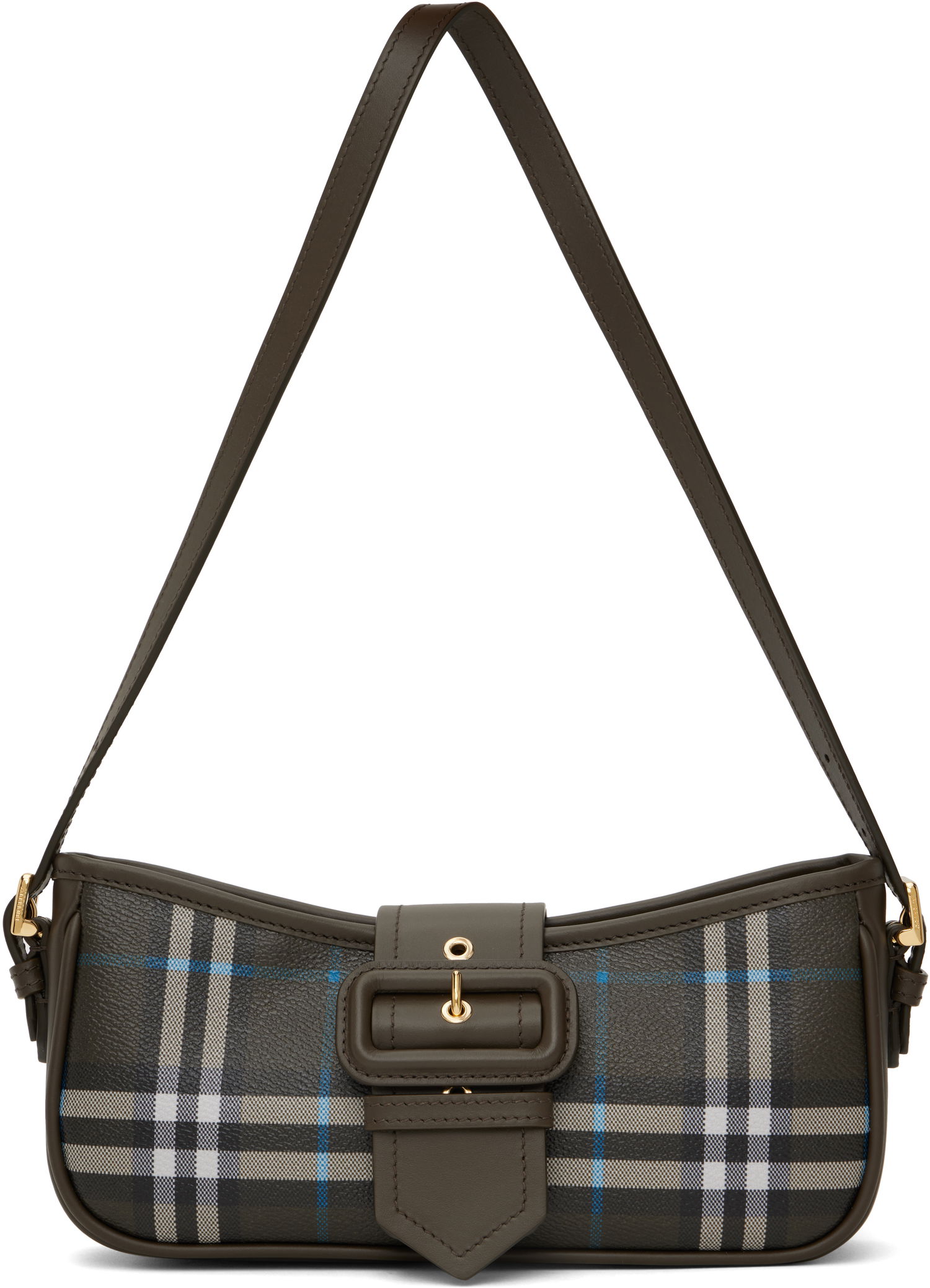 Чанта през рамо Burberry Burberry Check and Leather Sling Bag Кафяво | 8108527, 0