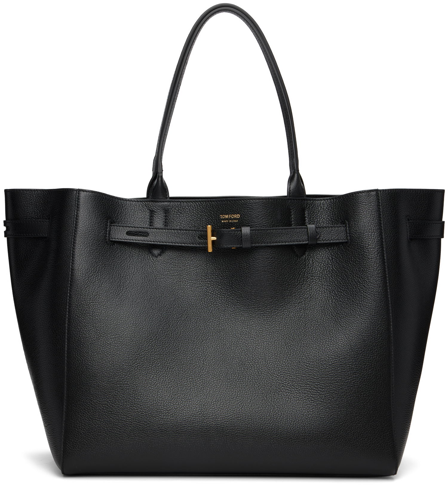 Голяма пазарска чанта Tom Ford Tom Ford Grain Leather Large Tote Черно | L1823-LCL429X, 0