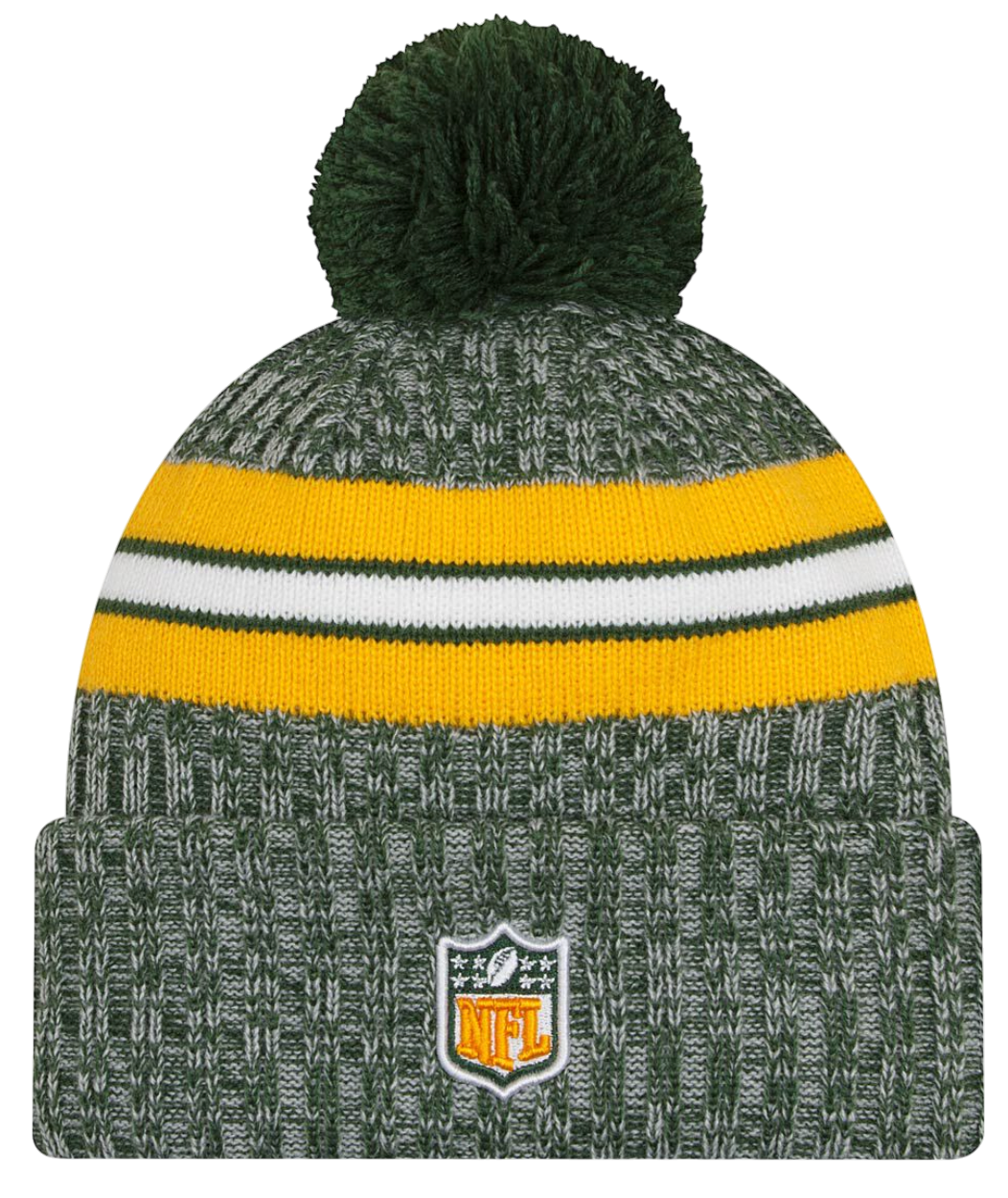Шапка New Era Green Bay Packers Knit Beanie with Cuff Зелено | 60407596-60407596, 1