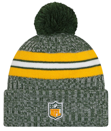 Шапка New Era Green Bay Packers Knit Beanie with Cuff Зелено | 60407596-60407596, 1