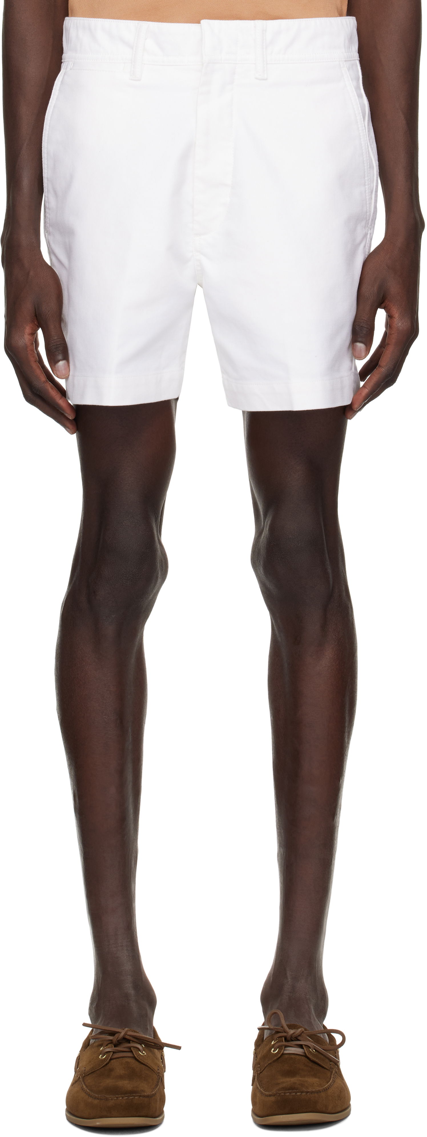 Къси панталони Tom Ford TOM FORD Cotton Satin Tailored Shorts Бяло | SSL002-FMC171S25, 0
