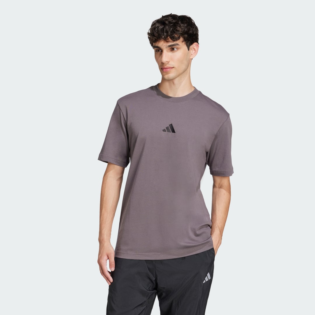 Тениска adidas Performance Essentials Small Logo T-Shirt Лилаво | JD1778, 0