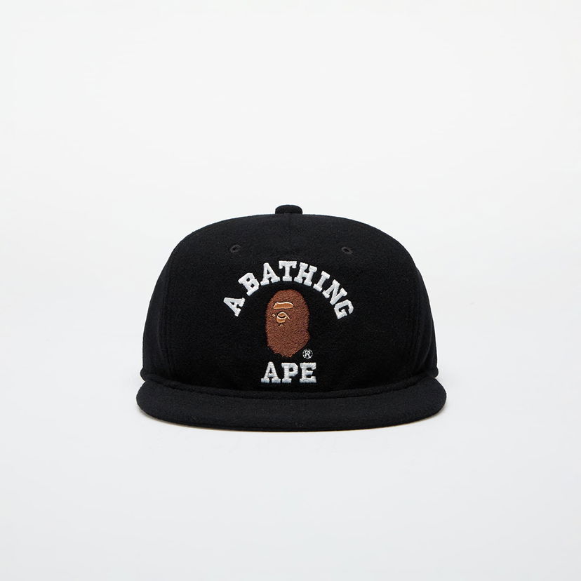 Шапка с козирка BAPE College Wool Cap Черно | 001CPK801001M BLK