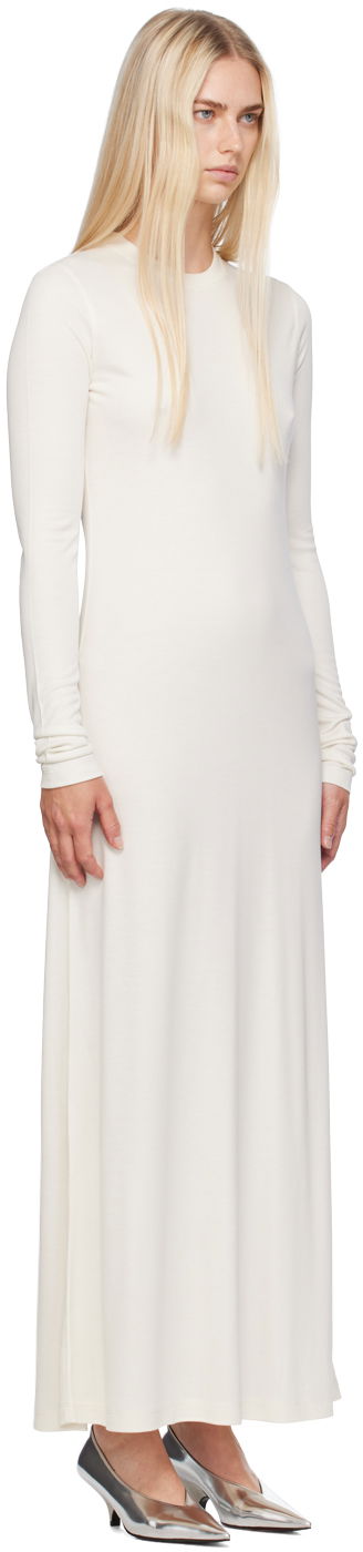 Pокля TOTEME TOTEME Long Sleeve Maxi Dress Бяло | 243-WRD1947-FB0205, 1