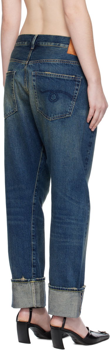 Дънки R13 R13 Cuffed Crossover Jeans Синьо | R13WD193-D341A, 2