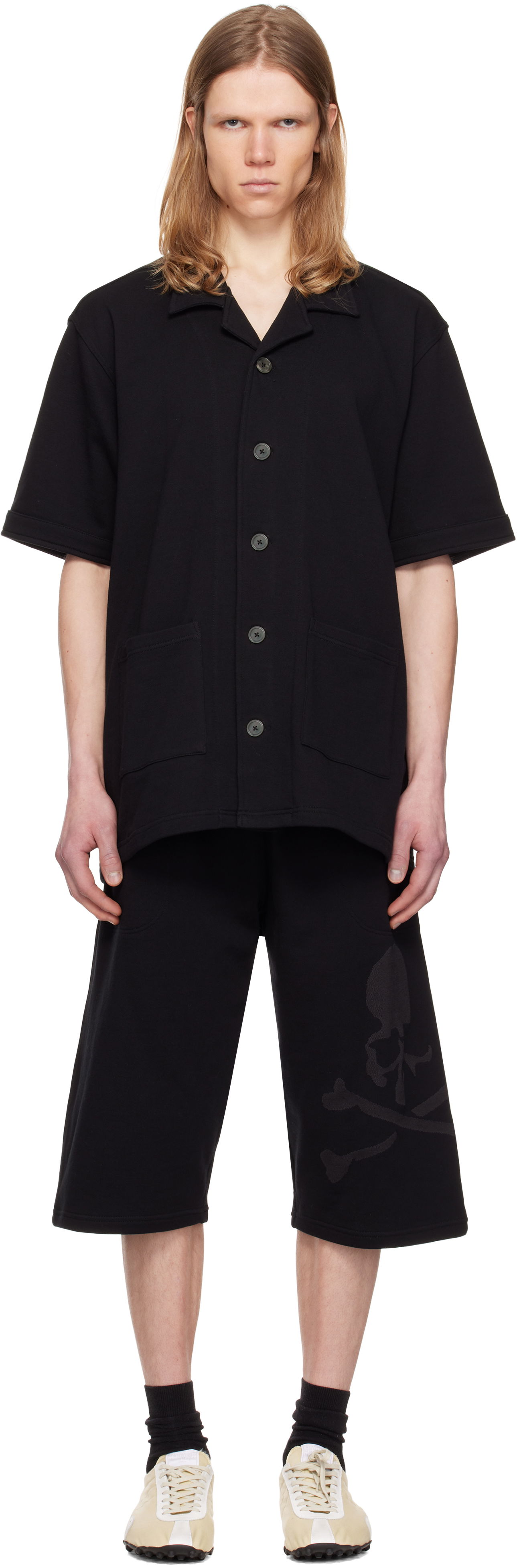Риза Mastermind WORLD Mastermind World Short Sleeve Pajama Shirt and Shorts Set Черно | MW25C14-PJ001-605, 0