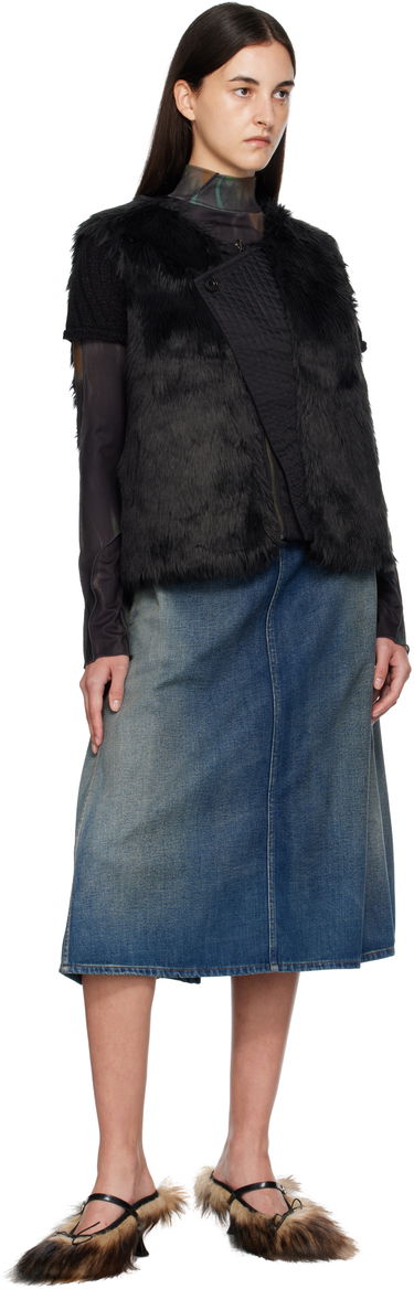 Жилетка Andersson Bell Andersson Bell Reversible Faux-Fur Vest Черно | awa723u, 4