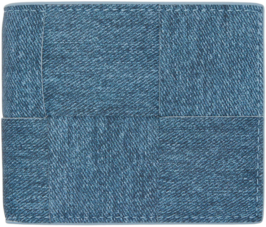 Портфейл Bottega Veneta Cassette Bi-Fold Wallet Синьо | 743004V49K2, 0
