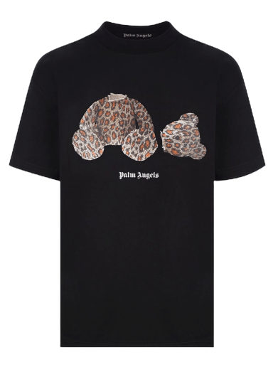 Тениска Palm Angels Leopard Bear Classic Tee Черно | PMAA001S22JER0181060