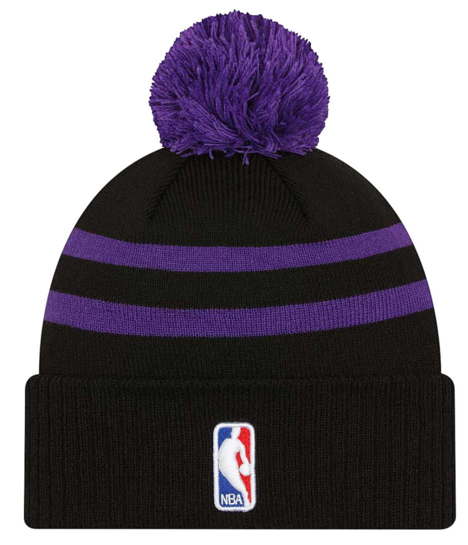 Шапка New Era New Era LA Lakers NBA Pom Beanie Черно | 60429901-60429901, 1