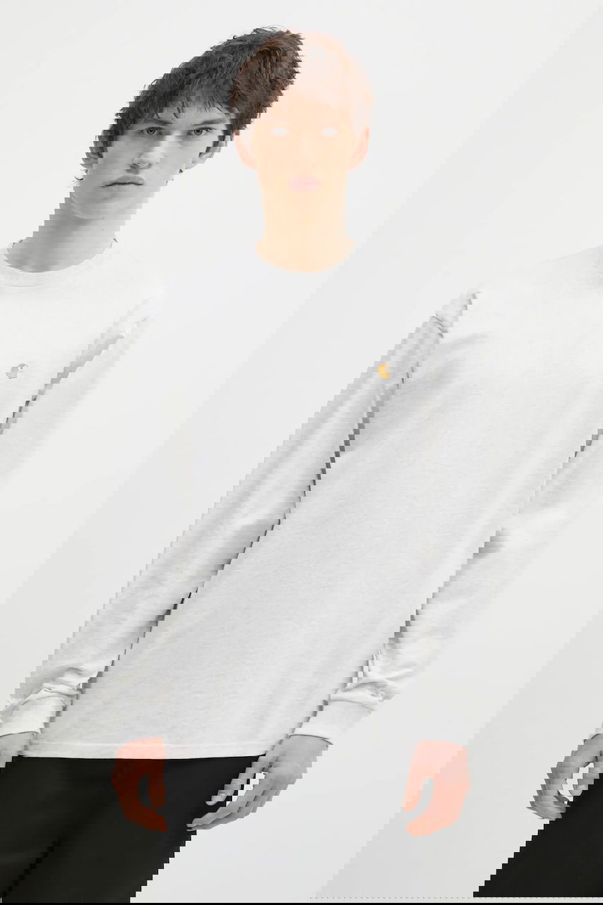 Тениска Carhartt WIP Cotton Long Sleeve T-Shirt Сиво | I026392.00JXX, 0